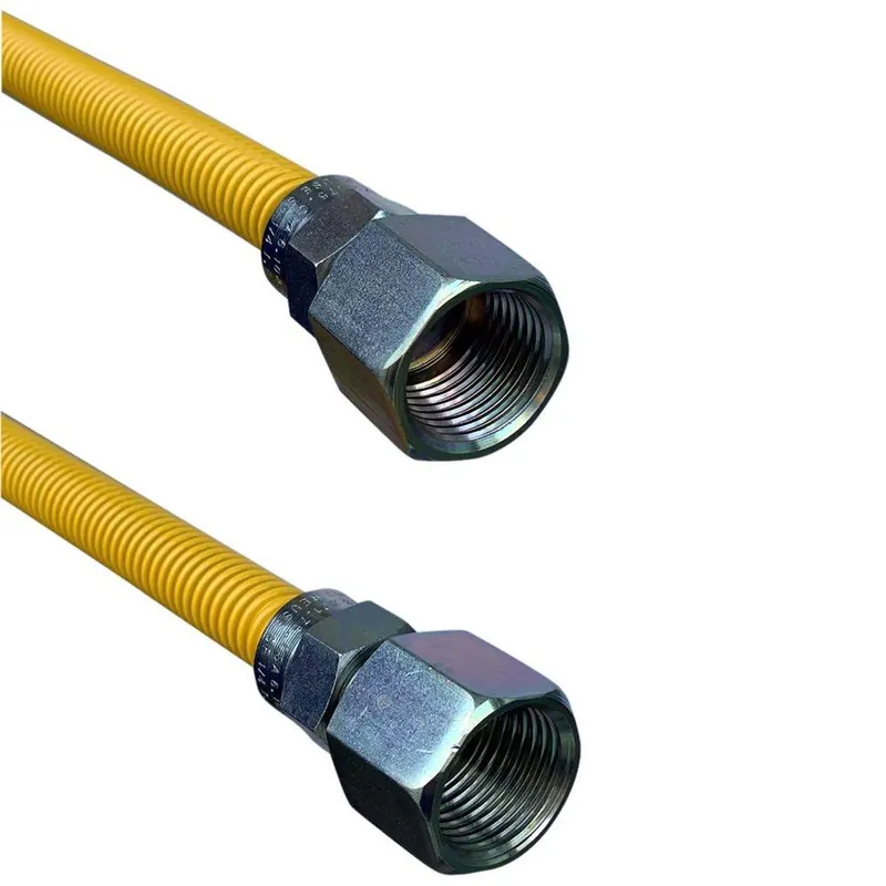 Jones Stephens G71174 3/4 x 1/2 x 72 in. FIPS Gas Connector with Fitting in Yellow
