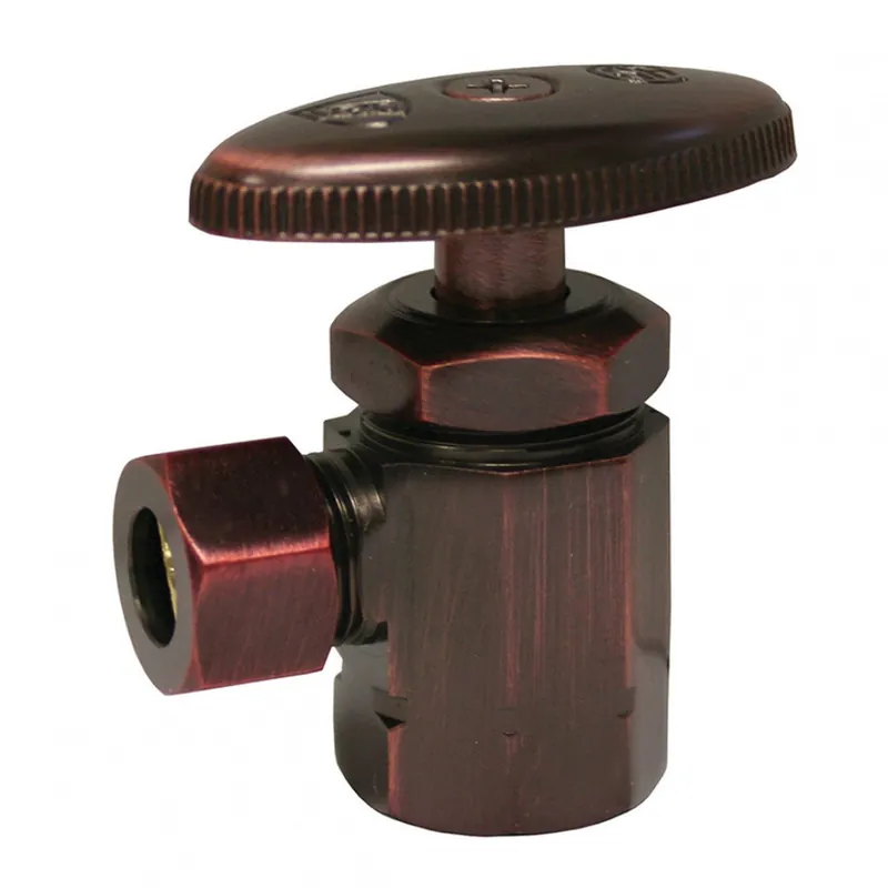 JONES STEPHENS S4213WB 1/2IPS X 3/8COMP ANGLE STOP OLD WORLD BZ