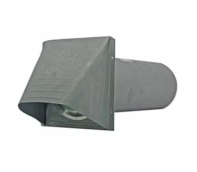 BUILDER'S BEST 112341 P-TANIUM 4 in. Galvanized 30 gauge Steel Wide Mouth Vent Hood with Flapper and Screen