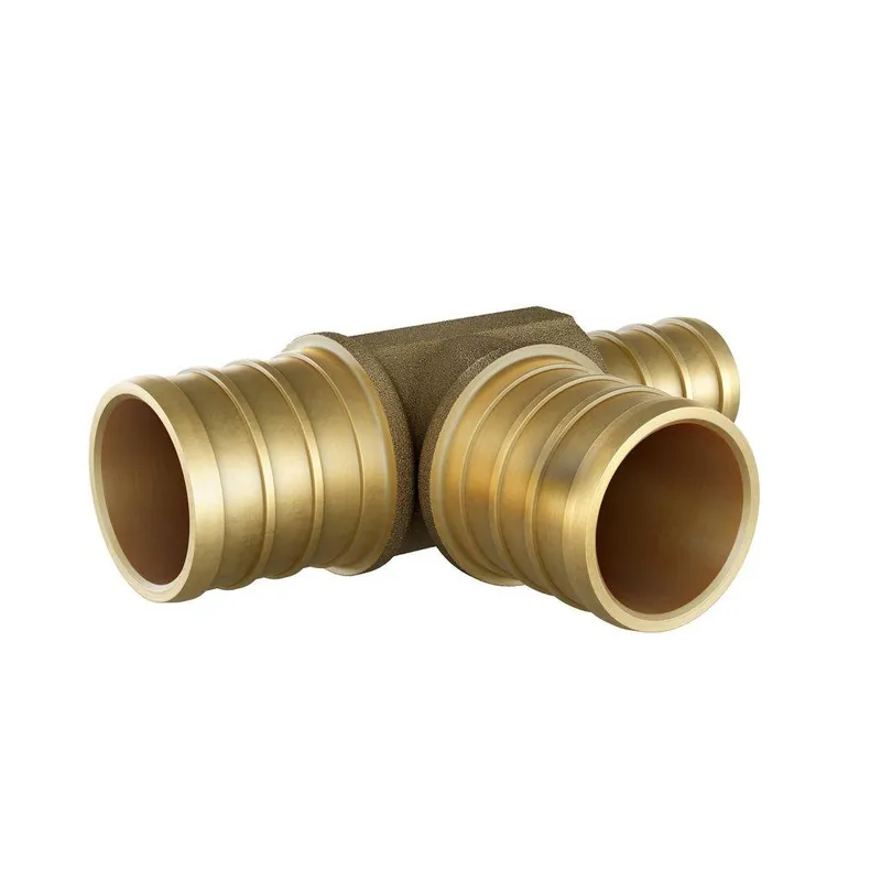 Jones Stephens C76019LF 3/4 x 1/2 x 3/4 in. Brass PEX Crimp Tee