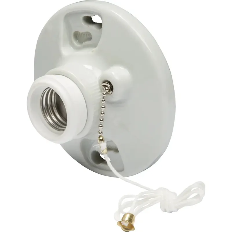Pass & Seymour 284 Medium Base Lampholder, Porcelain, 4 Terminals, 250 VAC