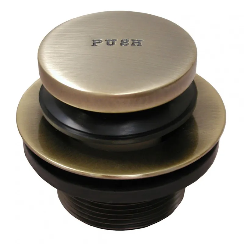 Jones Stephens P3562AB Antique Brass Toe Touch Drain