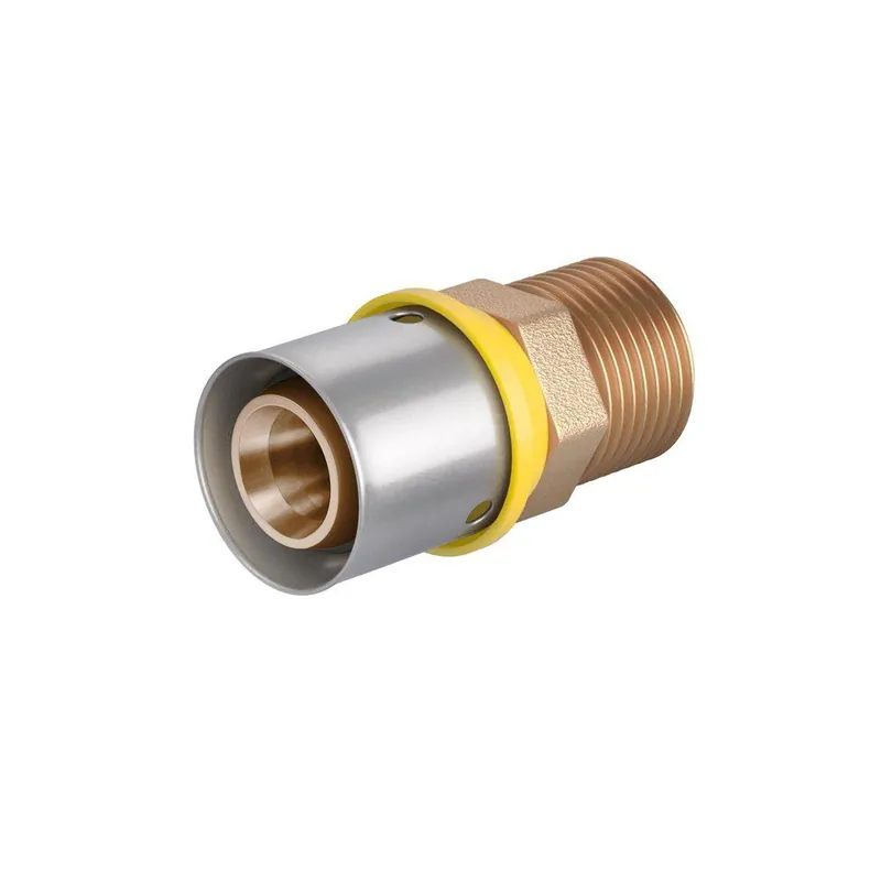 Jones Stephens PMPT16 PEXALGAS 3/8 x 1/2 in. Press x MPT Brass Reducing Adapter