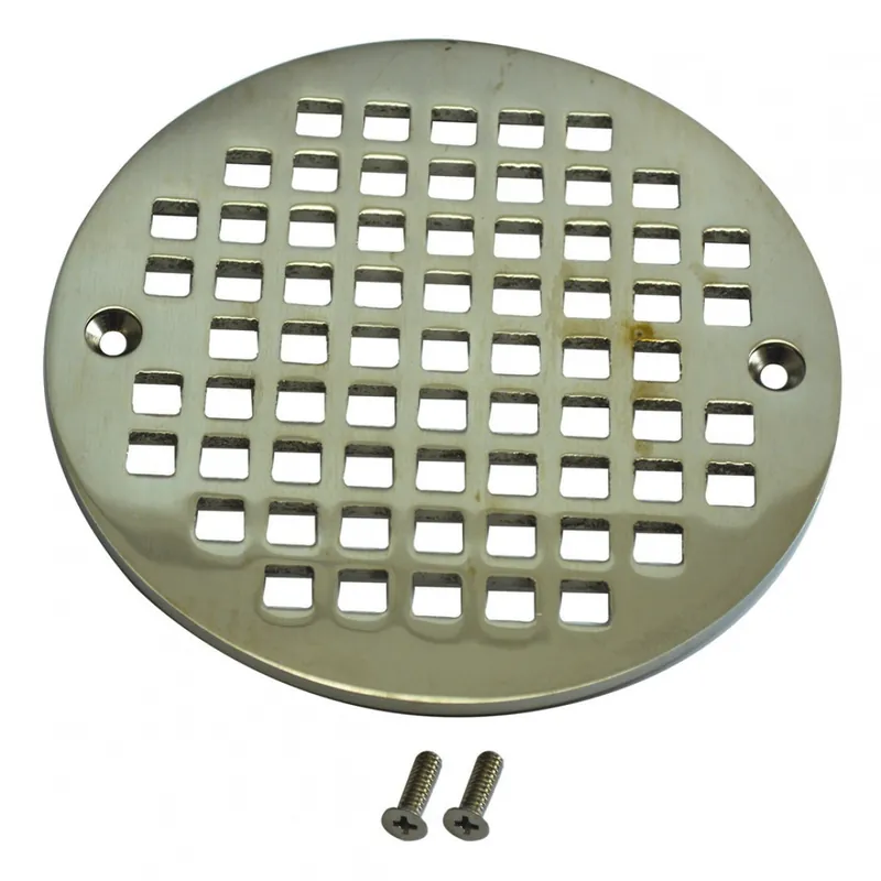 Jones Stephens C6084BN 5.196 Heavy Duty Round Cast Brass Strainer (Brushed Nickel)