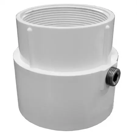 JONES STEPHENS D52452 4 PVC PIPE FIT BS W/3-1/2THDS &1/2PT M/C GRAY