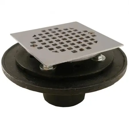 JONES STEPHENS CORP D60403 2 NO HUB DRAIN W/4-1/4 CP SQ STRAINER