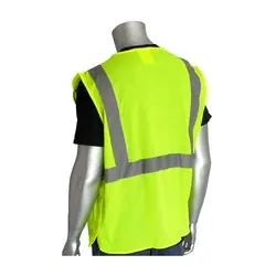 Protective Industrial Products 302-5PMVLY-XL Class 2 Mesh Breakaway Vest Power XL