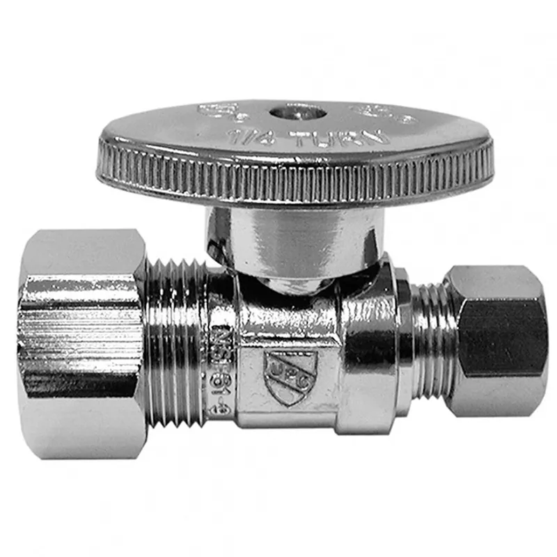 JONES STEPHENS S10313 5/8 OD COMP X 3/8 OD COMP QUARTER TURN STR STOP