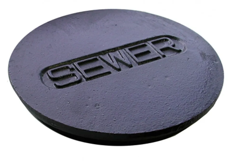 Jones Stephens B04006 6 CI Cover Marked For 6 PVC Pipe