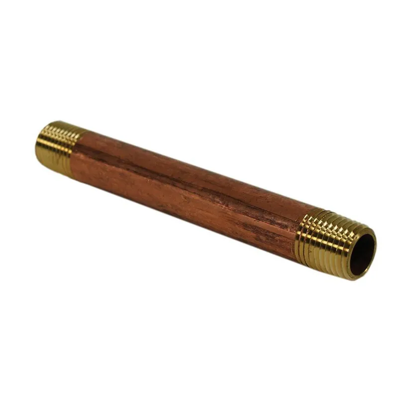 Jones Stephens N22022 3/8 x 12 in. Threaded Red Brass Pipe Nipple
