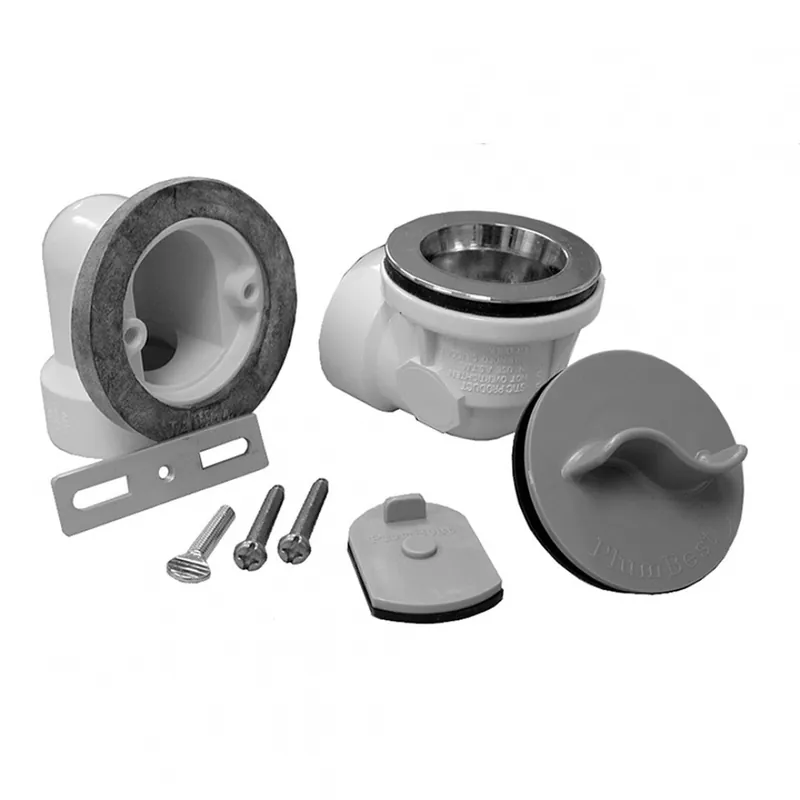 Jones Stephens B07170 Standard PVC Bath Waste Rough-In Kit W/CP Lift & Turn Drain Body & Test Kit (2 Hole)