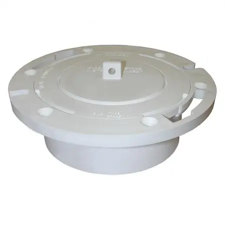JONES STEPHENS C52402 OVER 4 PVC CLST FLG W/KO W/PLAST ADJ RG