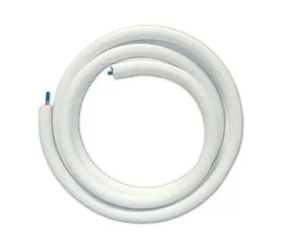 JMF COMPANY LS061408350H EZ-Pull 3/8 x 7/8 in. x 35 ft. White Plain End Copper Line Set, 1/2 in. Insulation