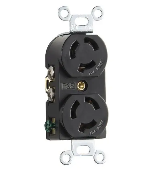 Pass & Seymour 4550 Turnlok 250 VAC 15 A Duplex Locking Receptacle