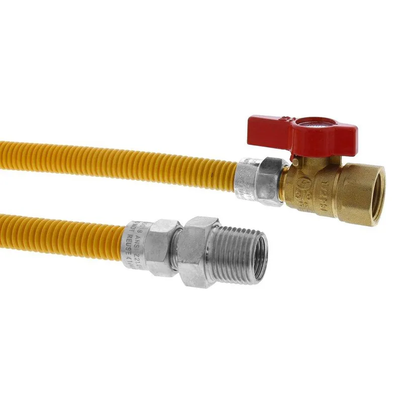 Jones Stephens G70221 1/2 x 48 in. MIPS Gas Connector with Ball Valve