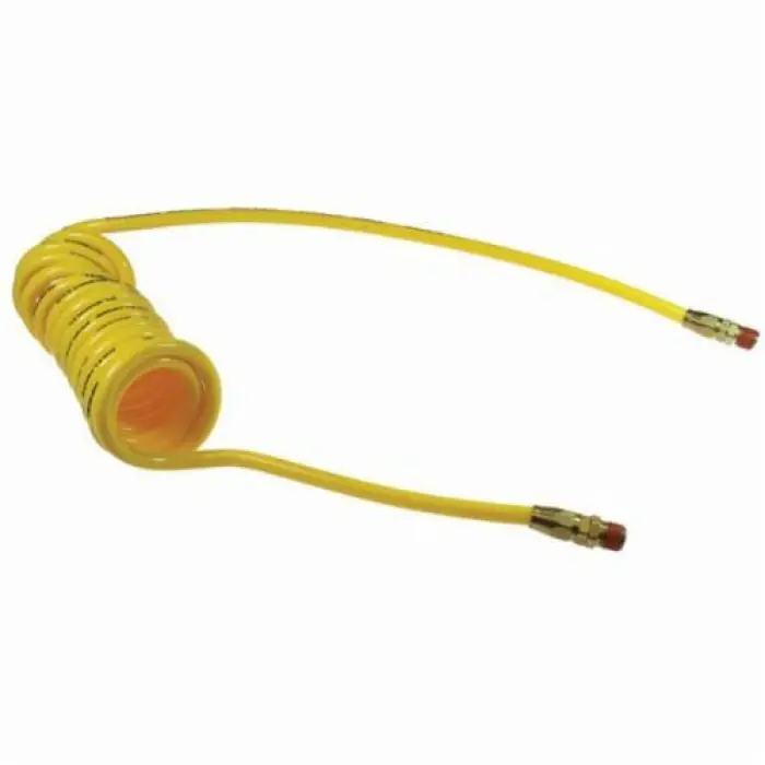 Coilhose PR1410BY Coiled Air Hose Flexcoil 1/4 in ID x 10 ft MPT Reusable Swivel