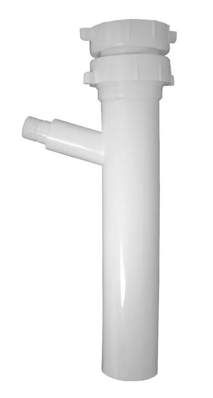 Jones Stephens P37013 1 1/2 X 8 White Plastic DC Dishwsher Tailpiece 1/2