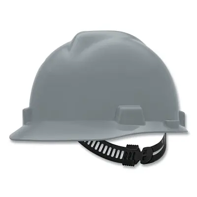 MSA 484340 V-Gard Slotted Hard Hat Cap Staz-On Silver