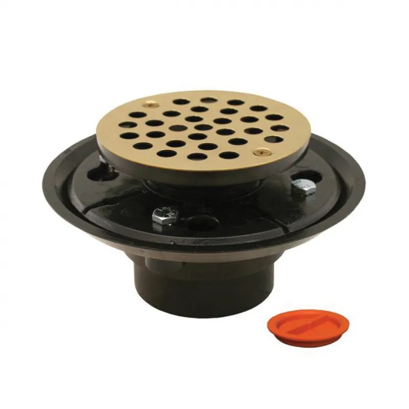 JONES STEPHENS D50302TP 2X3 ABS SHR/FLR DRN W/PB STR WITH TEST PLUG