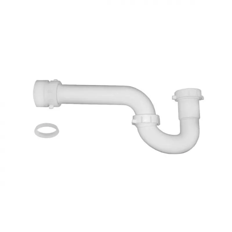 JONES STEPHENS CORP P37100 1 1/2 WHITE PLASTIC P TRAP W/ SW MARVEL ADAPTER AND POLY WAS