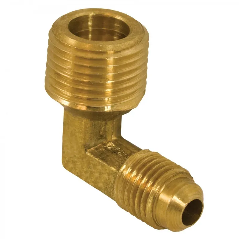 Jones Stephens F40085 (49-54) 5/16 Flare x 1/4 MIP Brass Elbow