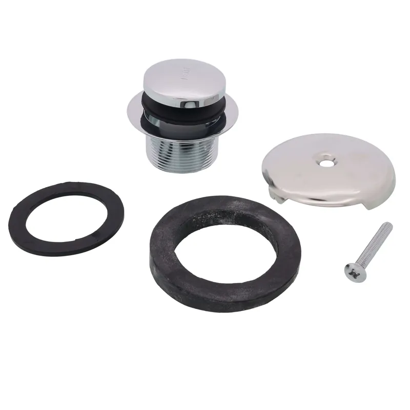 Jones Stephens B07012 Bath Waste Standard Half Kit - CP Toe Pop-Up Drain w/ One Hole Face Plate PVC