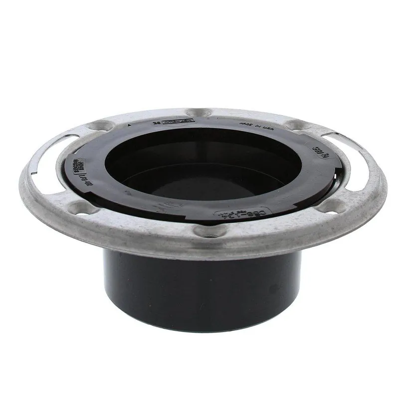Jones Stephens C58134 3 x 4 in. ABS Closet Flange with Stainless Steel Ring less Knockout