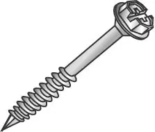Minerallac 60128NDJ 3/16 x 1-3/4 Concrete Screw, Hex Washer Head, Slotted, Blue