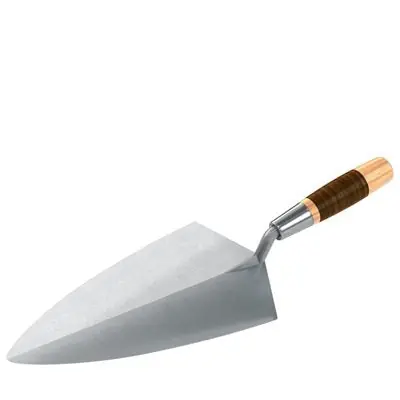 Bon Keystone 72-655 Philadelphia Forged Steel Brick Trowel - 12 With Leather Handle