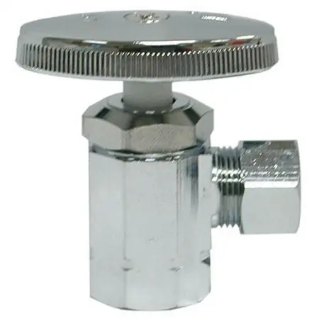 JONES STEPHENS S10300 1/2 FIP X 3/8 OD COMP 180 TURN ANGLE STOP (LOW LEAD)