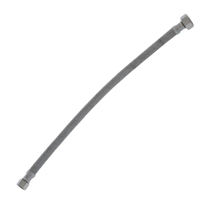 Jones Stephens S04202 3/8 x 1/2 x 16 in. OD x FIP Stainless Steel Faucet Flexible Water Connector