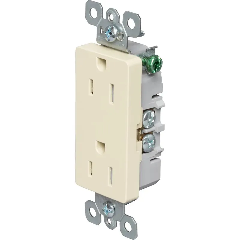 Pass & Seymour 885TRSI Radiant Self-Grounding Tamper-Resistant Outlet, Ivory