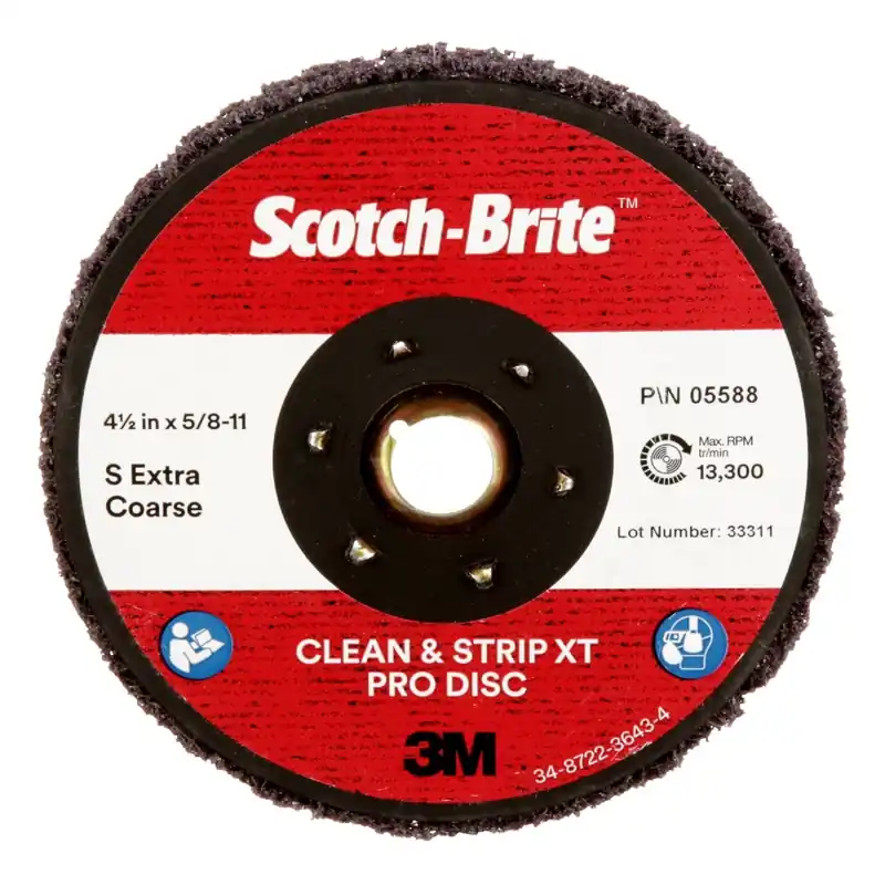 3M 7100175464 4 1/2 X 5/8 Extra Coarse Grade Silicon Carbide Scotch-Brite Disc
