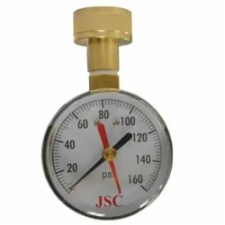 Jones Stephens J66302 160 PSI Water Test Gauge With Indicator
