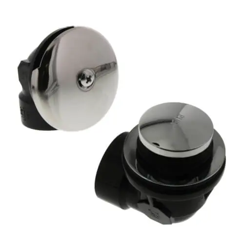 Jones Stephens B07013 Bath Waste Standard Half Kit - CP Toe Pop-Up Drain w/ 1 Hole Face Plate (ABS)
