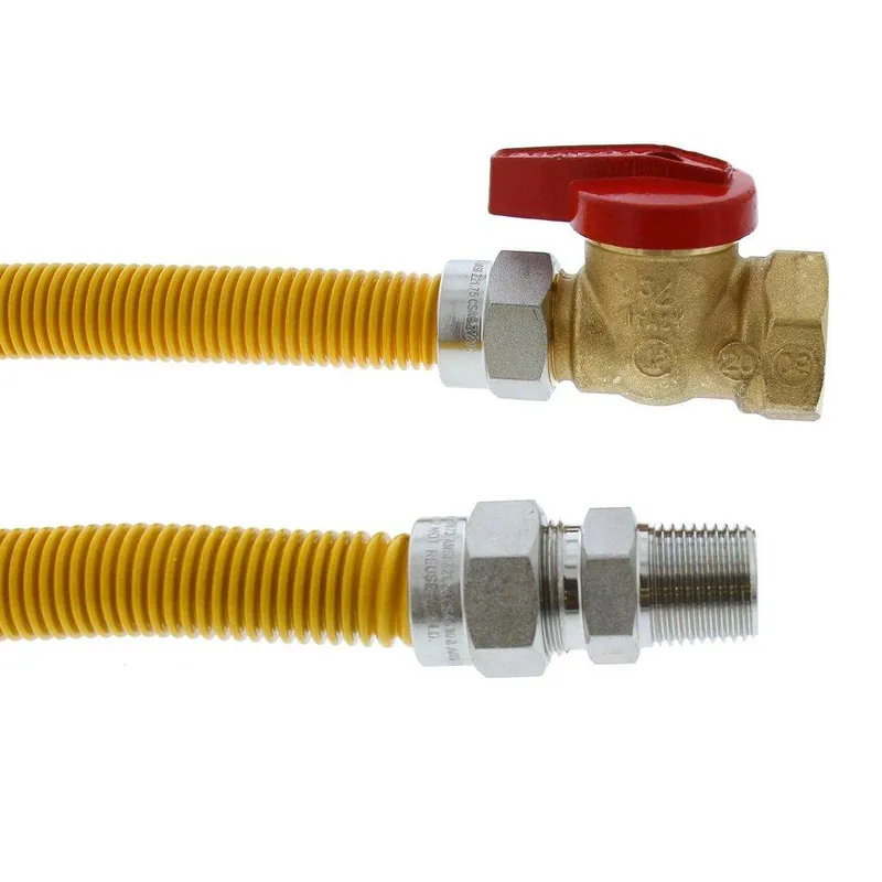 Jones Stephens G71221 1/2 x 3/4 x 24 in. MIP x FIP 304 Stainless Steel Gas Connector