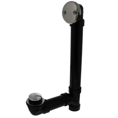 Jones Stephens B07133 Bath Waste Standard Full Kit - CP Toe Pop-Up Drain w/ 2 Hole Face Plate ABS
