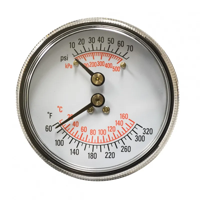 JONES STEPHENS J40575 3-1/2 75 PSI Dual Scale Boiler Gauge