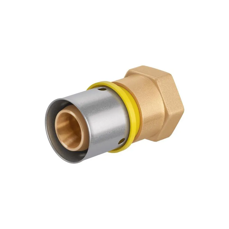 Jones Stephens PFPT32 PEXALGAS 32mm x 1 in. Press x FPT Reducing Flexible Gas Pipe Brass Fitting