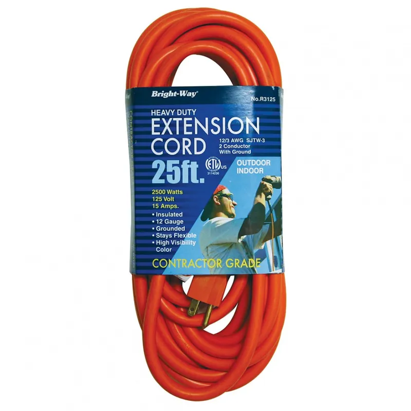 JONES STEPHENS E25005 12/3 25 RD ORANGE EXT CORD UL