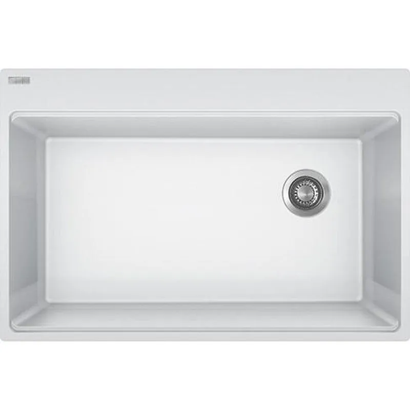 Franke MAG61031OW-PWT Maris 33 x 22 in. Granite Single Bowl Kitchen Sink in Polar White