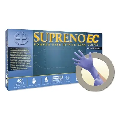 MICROFLEX SEC-375-S Supreno EC Nitrile Disposable Gloves 5.5 mil Palm 11.6 in Size Small