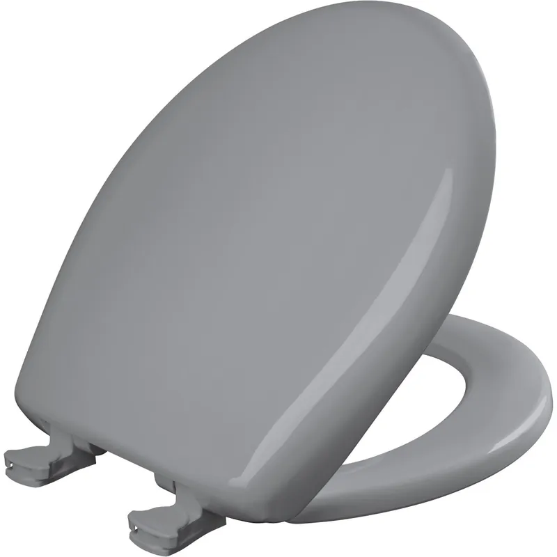 Bemis 200SLOWT032 Round Closed Front Toilet Seat with Cover in Country Grey