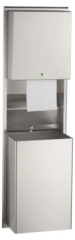 Recessed Automatic Universal Roll Paper Towel Dispenser and Waste Receptacle Replacement 39747 for Bobrick