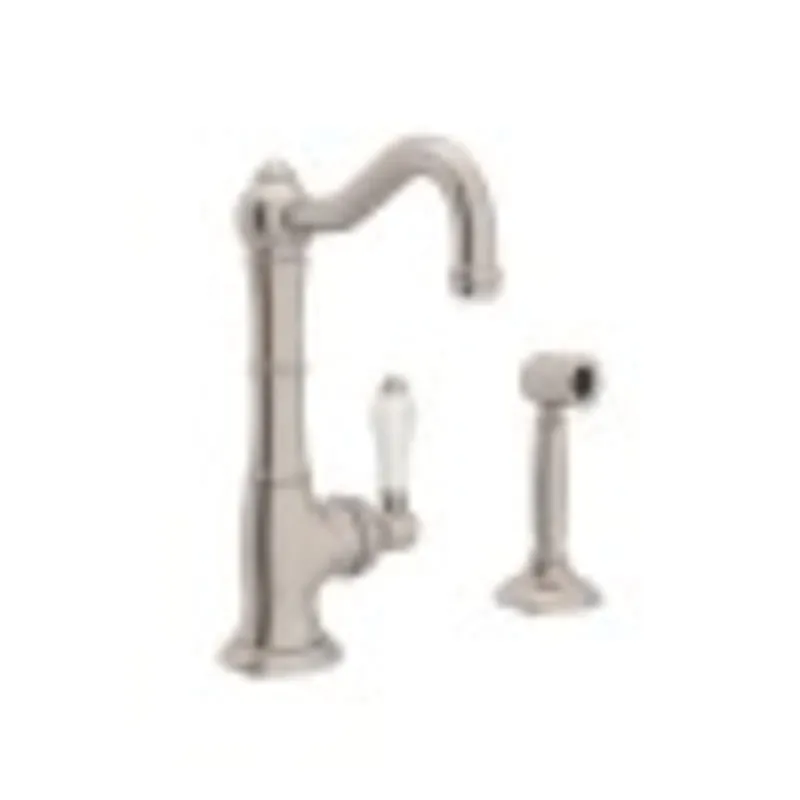 Rohl A3650LPWSSTN-2 Acqui Kitchen Faucet With Side Spray in Satin Nickel