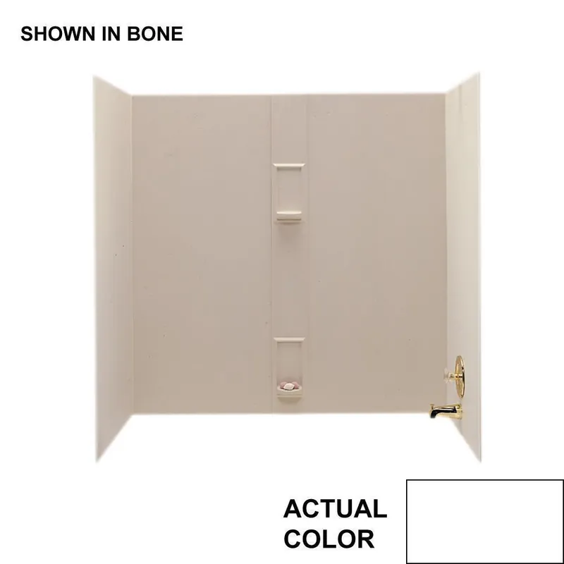 Swan Corporation SS00605.010 60 x 60 x 60 in. Composite Tub Wall Kit in White