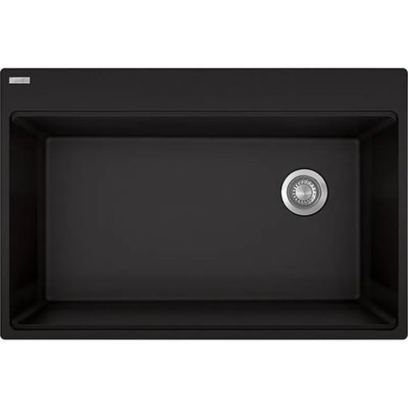 Franke MAG61031OW-ONY Maris 33 x 22 in. 6 Hole Granite Single Bowl Drop-in Kitchen Sink in Onyx