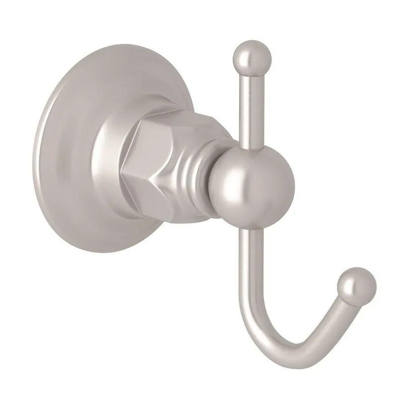 Rohl ROT7STN House of Rohl 1 Robe Hook in Satin Nickel