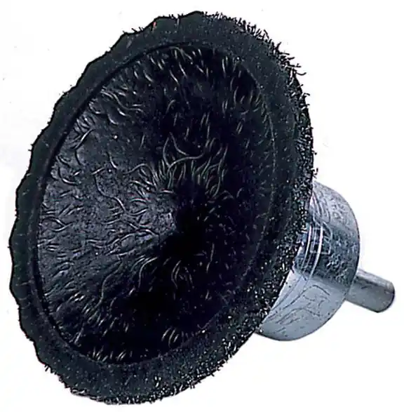 Weiler 35226 Polyflex End Brush - 1-3/4 in Diameter - Stainless Steel Fill
