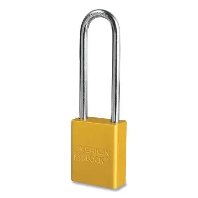 American Lock A1107KAYLW Anodized Aluminum Safety Padlock 1/4 in dia